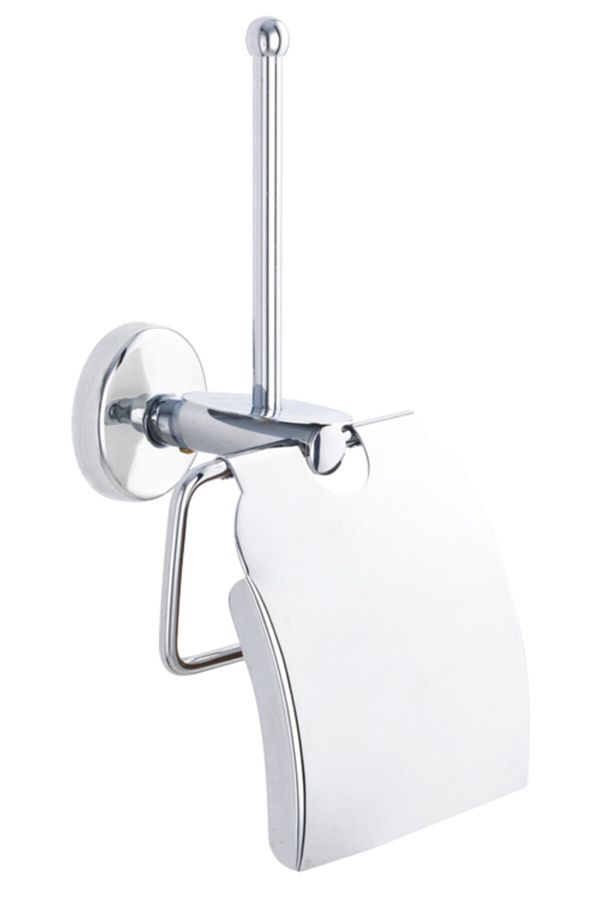 Lider-Toilet and WC Paper Holder - Chrome Color, with Lid and Spare Paper Holder Set - 1076 1