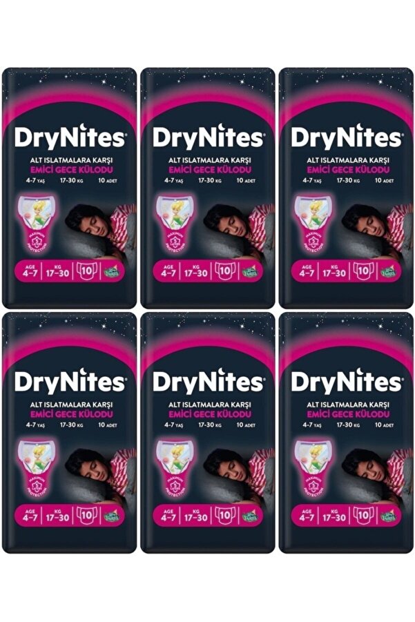 Huggies Drynites Kız Gece Emici Külodu 4-7 Yaş 60 Adet
