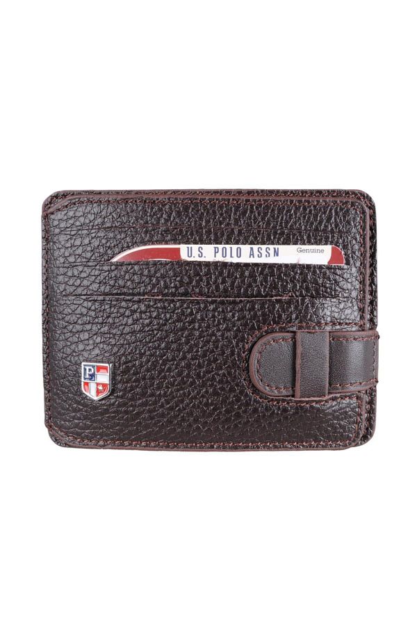 U.S. Polo Assn.-Кафяв мъжки картодържател Plcz7602 1