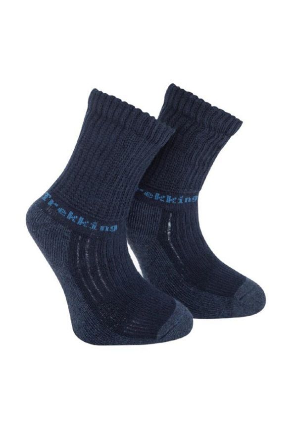 THERMOFORM-Navy Blue Trekking Children's Socks 1