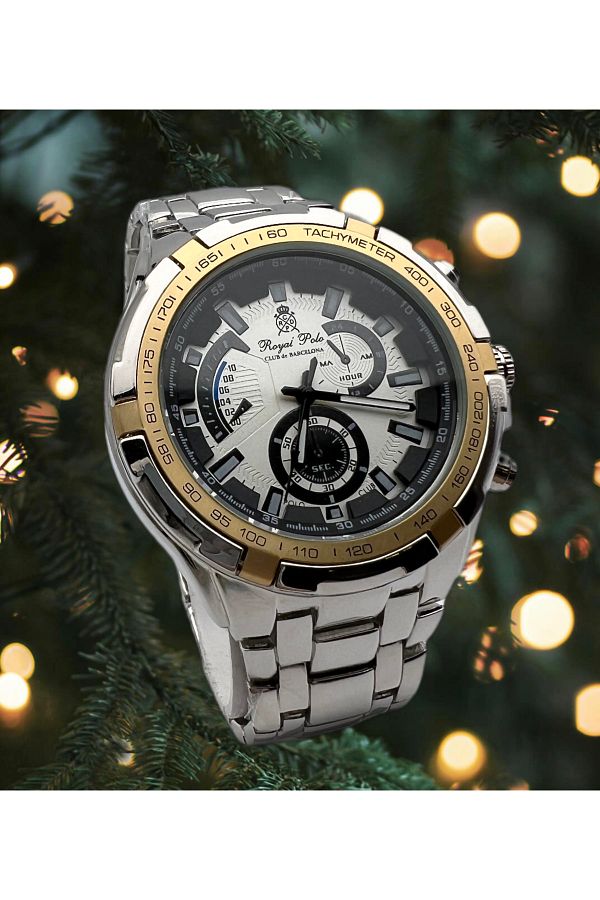 ROYAL POLO Watch Black Silver Trendyol