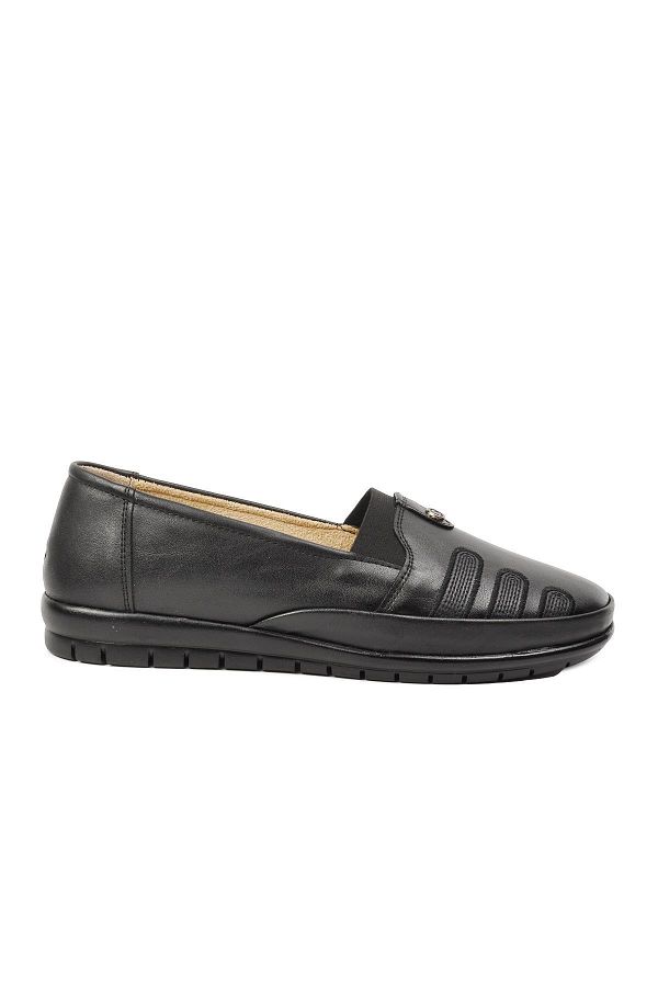 ESLEM-M 151 Negru în interior și în exterior Pantofi casual de damă din piele naturală 1
