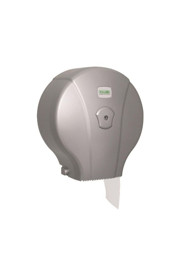 Omnipazar-Vialli Mj1m Mini Jumbo WC Toilet Paper Dispenser Apparatus Gray 1