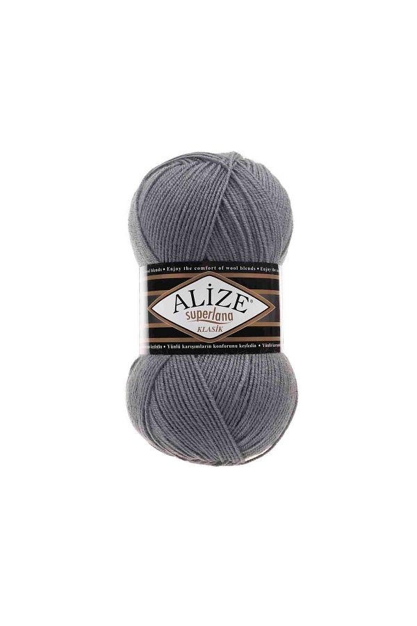 Alize-Süperlana Classic 087 Charcoal Grey Vest Ζακέτα Πουλόβερ Σχοινί 25% Μαλλί 100 Gr 280 μέτρα 1