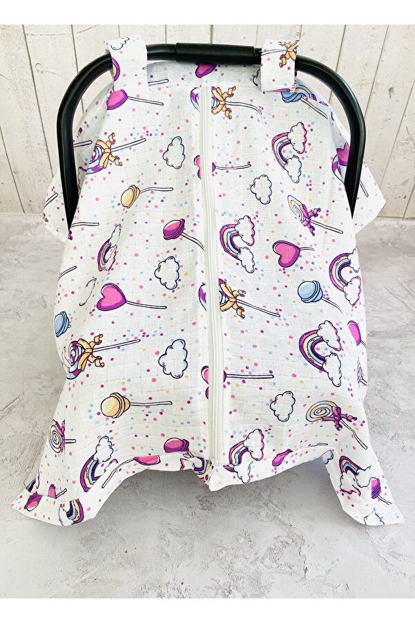 JUNİPERUS Şeker Müslin Bezi Puset Örtüsü Fermuarlı