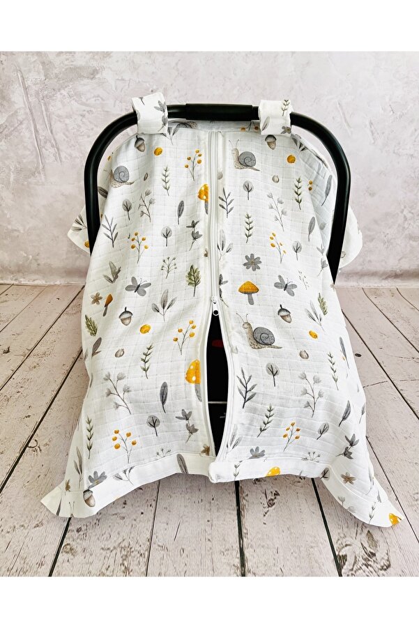 JUNİPERUS Salyangoz Müslin Bezi Puset Örtüsü Fermuarlı