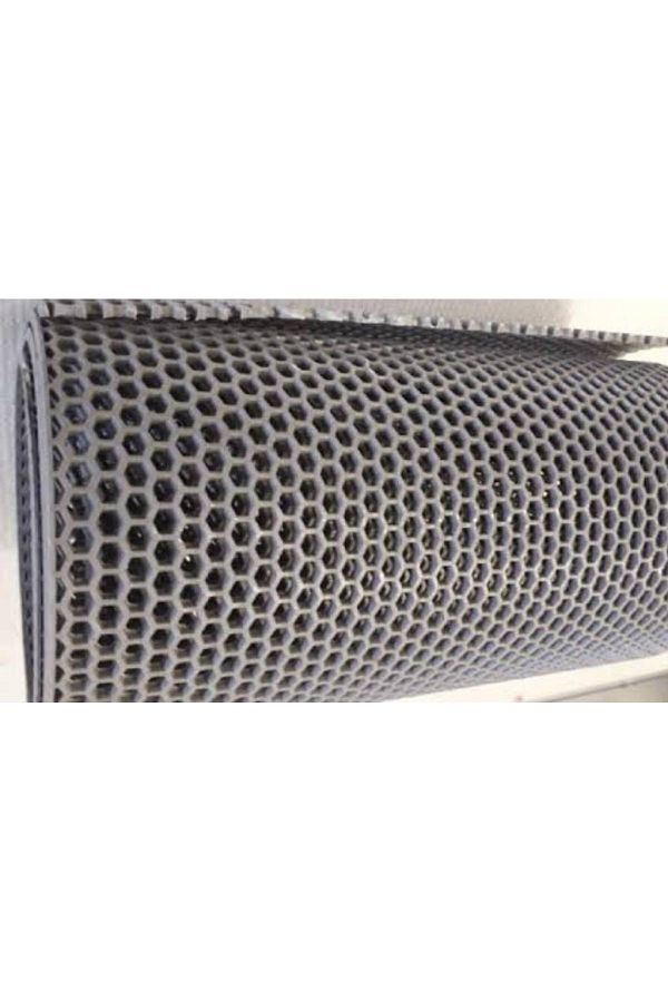 ÖZBALBAN-Honeycomb-matte Honeycomb Textured Non-Slip Wet Floor Mat Width 120 Cm Thickness 4 Mm Gray 1