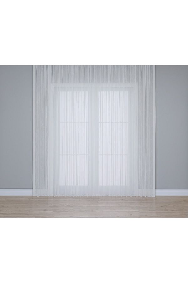 Gauze Fabric Design-Ecru Linen Textured Plain Tulle Curtain Does Not Want Ironing 1