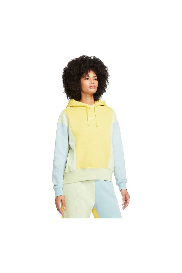 Nike Sportswear Trend Fleece Colorblock Hoodie Women s Sweatshirt Yellow Dv8191 304 Trendyol