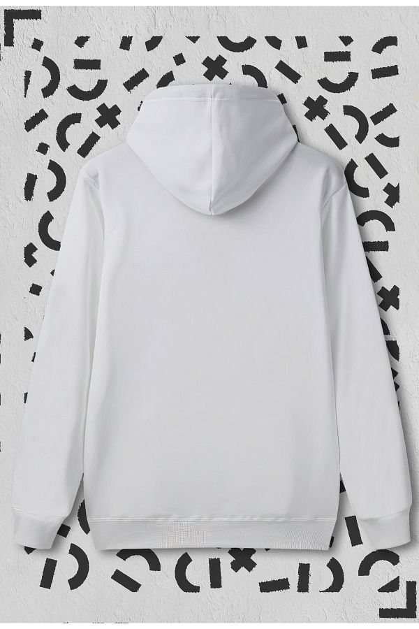 Jooy Company White Money Printed Hooded Sweatshirt Trendyol