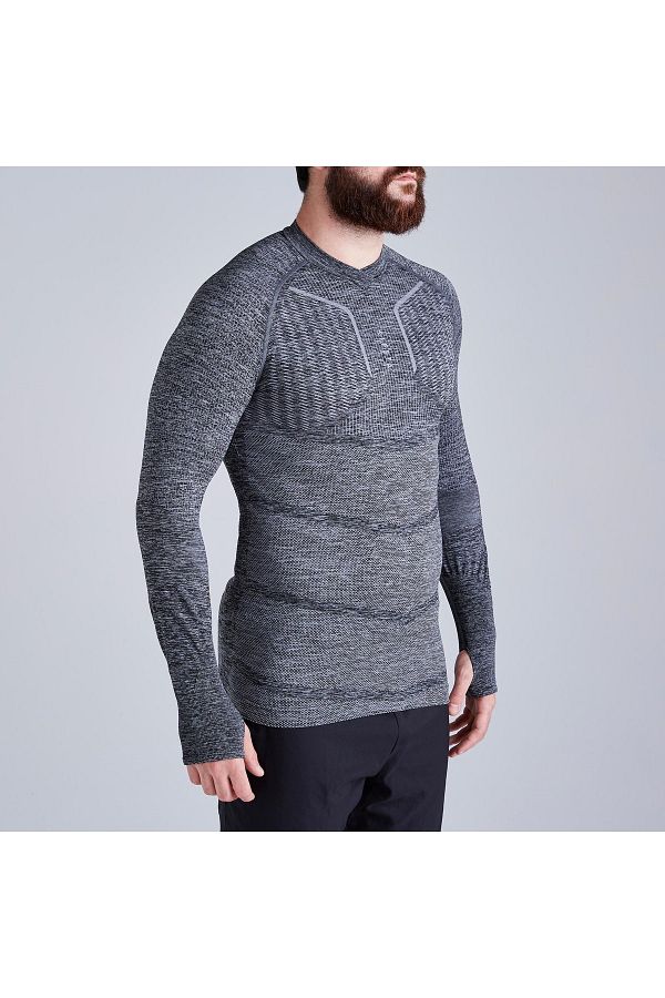 Decathlon Kipsta Adult Long Sleeve Thermal Underwear White Keepdry 500