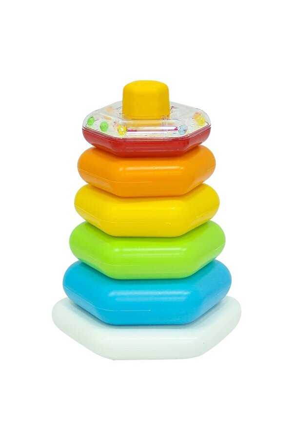 Kiki Çubuğa Geçen Renkli Çıngıraklı Altıgen Halkalar (AE - 1510)