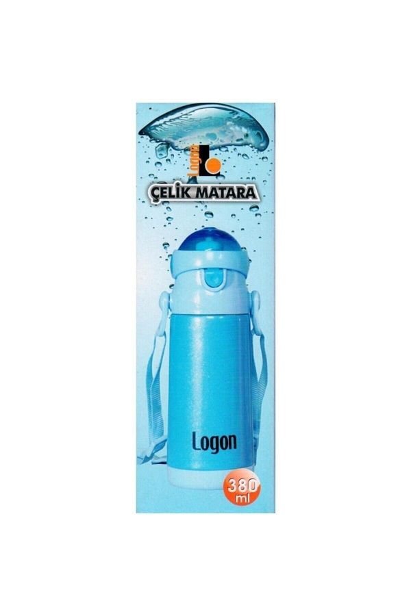 Logon-Lg340 380 ml Steel Flask with Straw (WITH BLUE AND PINK COLOR OPTION) 1