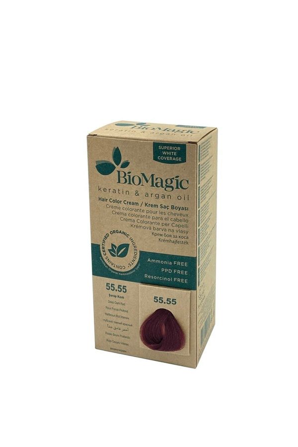 BIOMAGIC-Natural Organic Wine Red No. 55.55 Cream Hair Dye 1