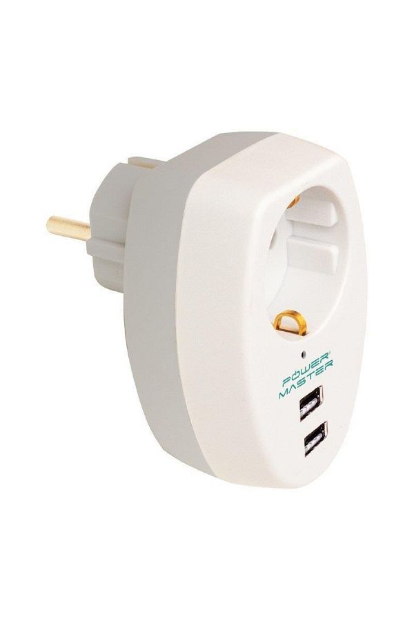 Powermaster-مقبس حراري فردي مع مدخل 2xusb 10a-2500w 1