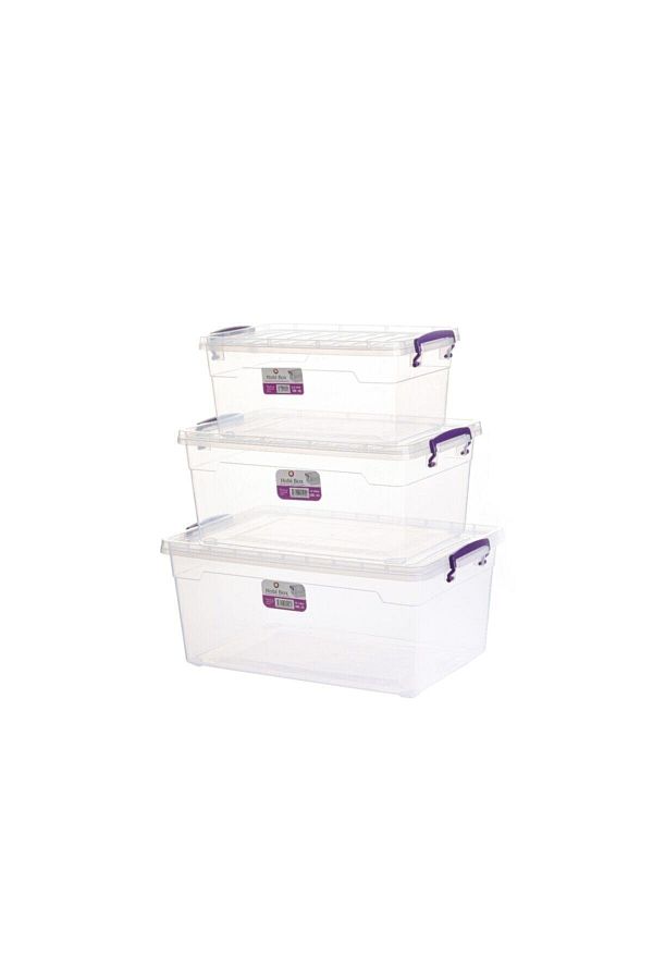 sağlam plastik-Hobby Box Horizontal Storage Container Set of 3 5.5-10-15 Lt 1