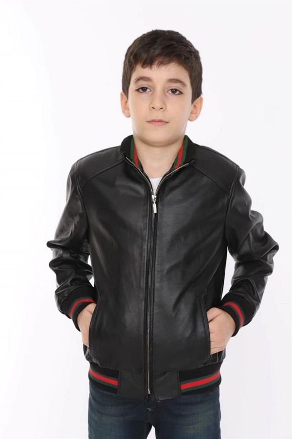 Boys genuine leather jacket hotsell