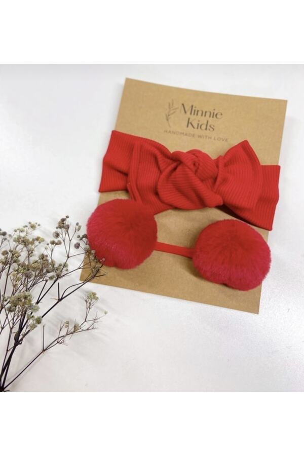 Genel Markalar Kız Çocuk / Bebek Ribana Bandana Ve Ponpon Toka Seti