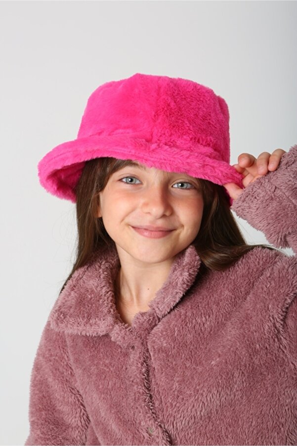PARAMIDONNA Girls Bucket Hat in Fuchsia Emerald
