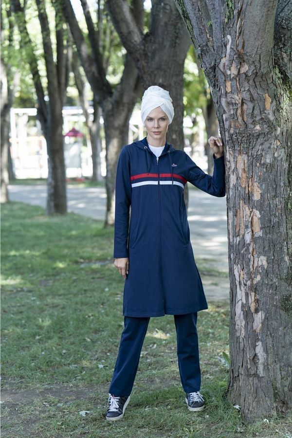 Elif Okur-Hooded Hijab Tracksuit Set 1