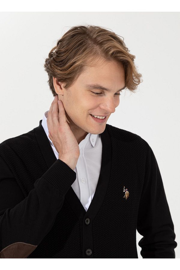 U.S. Polo Assn. Cardigan 4xl Black Trendyol