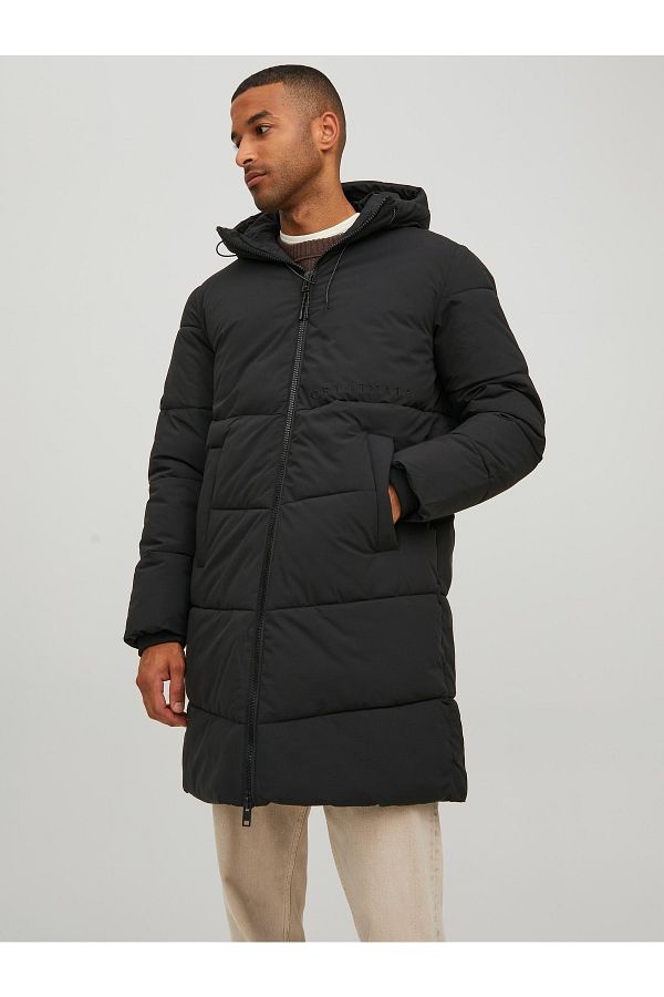 Jack Jones Jack Jones Copenhagen Long Puffer Ln Men s Black Coat 12215283 02 Trendyol