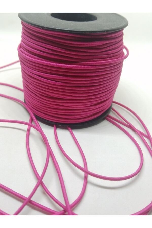 Firebird Takı Aksesuar Ve Kamp Malzemeleri-1.5 Mm Rubber Rope Fuchsia Color 20 Meters 1