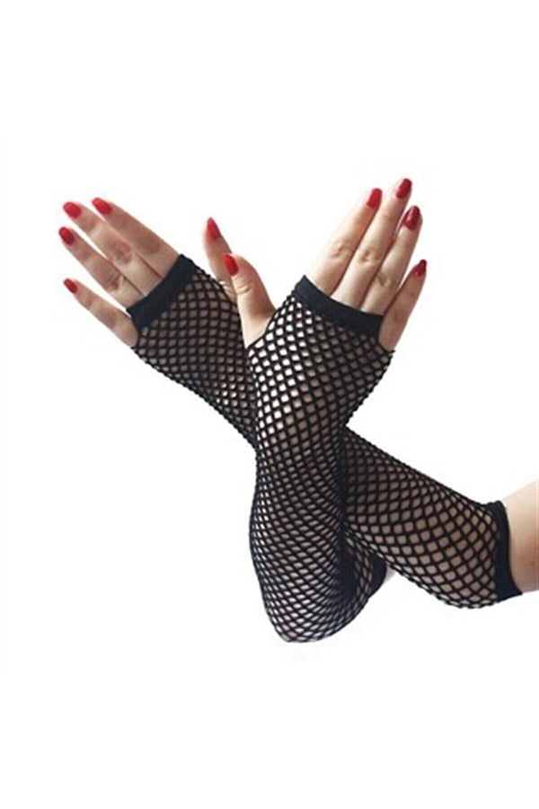 GOSSİP TEAM-Plain Laced Thick Mesh Double Arm Cuff Cut-Finger Double Arm Cuff 1