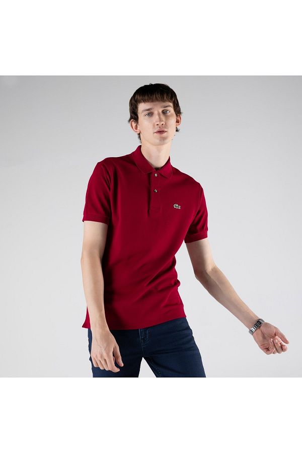 Lacoste red polo t shirt deals