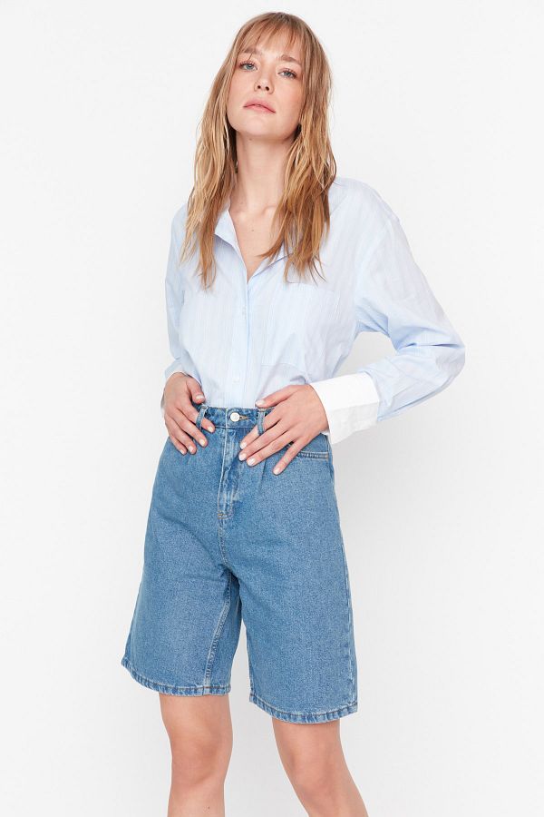 Sustainable denim shorts deals