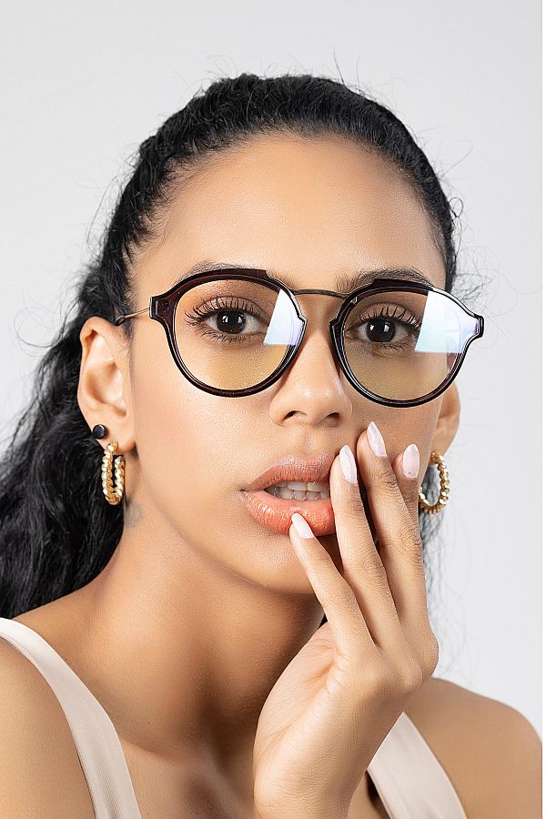 Polo55 Black Bone Frame Unisex Glasses