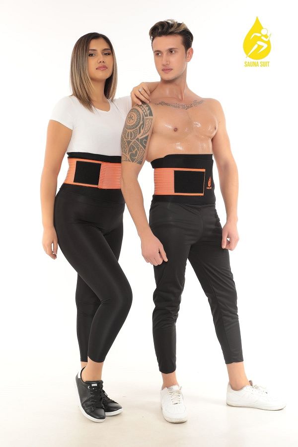 SAUNA SUIT Neoprene Fabric Thermal Sauna Belt Fat Waist Belly Melting and Slimming Sweat Belt Trendyol