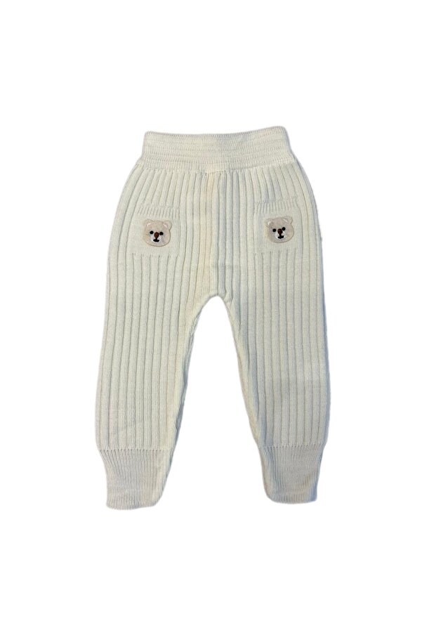 gogo bici Bebek Fitilli Ayılı Triko Tayt