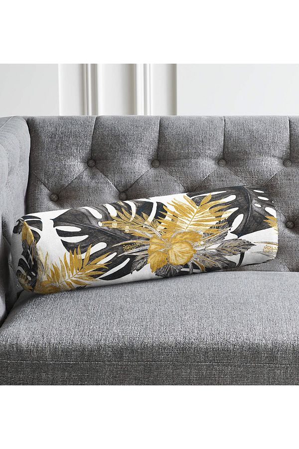 Gold round pillow shop