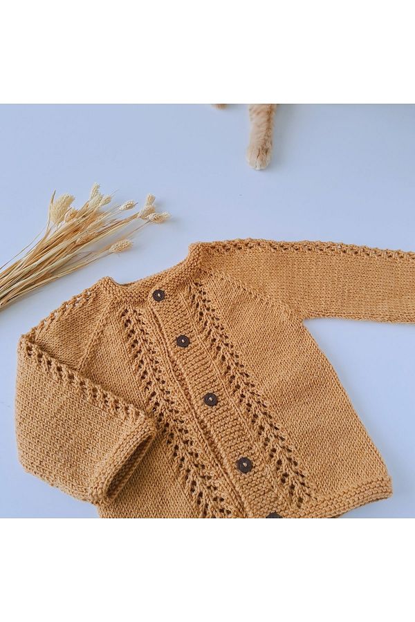 poncik atolye Hand Knitted Baby Cardigan Trendyol