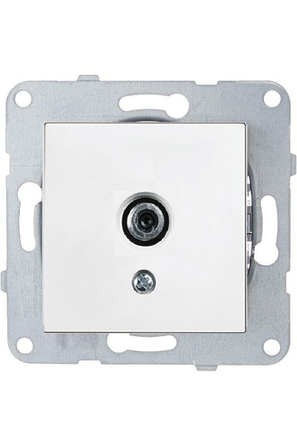 Netelsan-Byobu White Satellite Socket Without Frame with F Connector 1