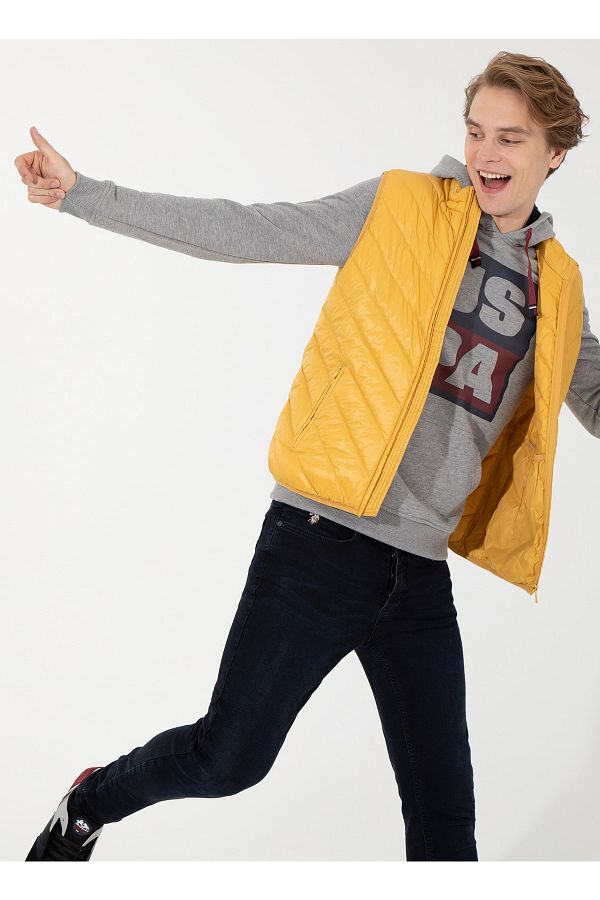Yellow polo vest cheap