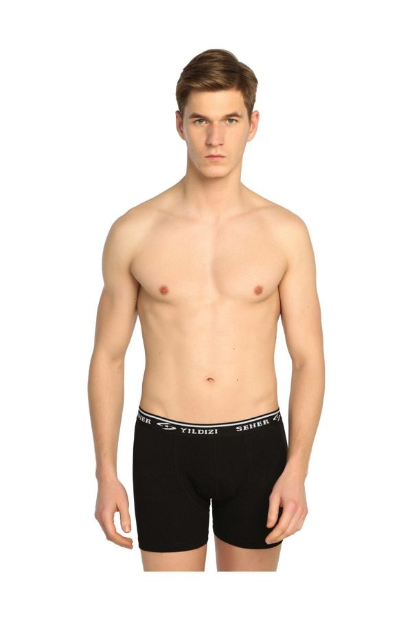 Seher-Men's Black 12 Pack Lycra Boxer ELF568S0060CCM12 1