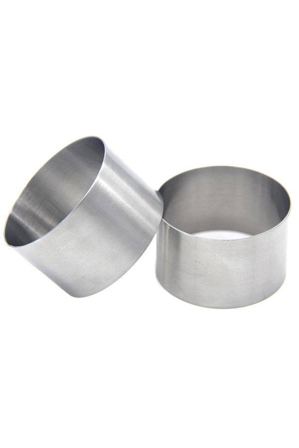 öztürkler-Parfe Stainless Steel Circle Round Single Pie Cake Mold Argon 10x6cm 1