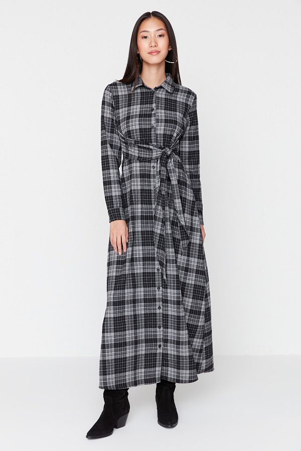 Modest plaid dress store