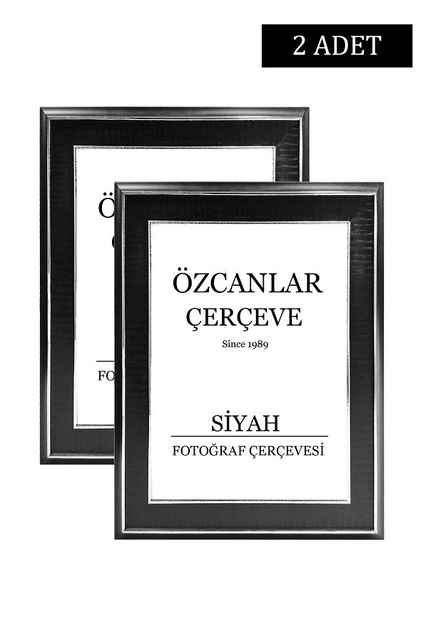 ÖZCANLAR ÇERÇEVE-إطار صورة فارغ إطار الذاكرة إطار ذهبي إطار أسود إطار أبيض 2 قطعة 1