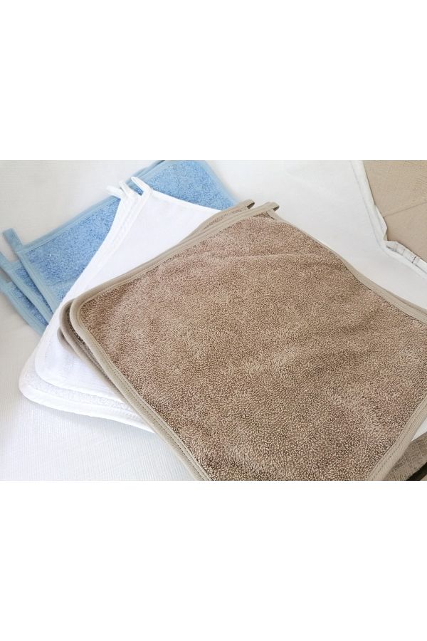 MEŞELİ TEKSTİL-9 Pieces Kitchen Hand Towels Drying Towels Blue White Coffee 1