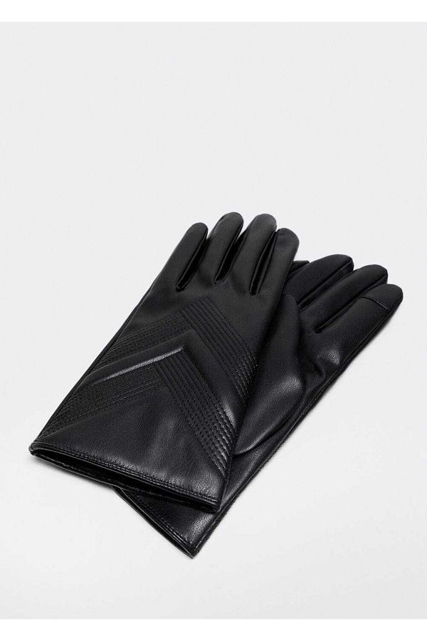 MANGO Woman-Handschuhe mit Strukturmuster 1