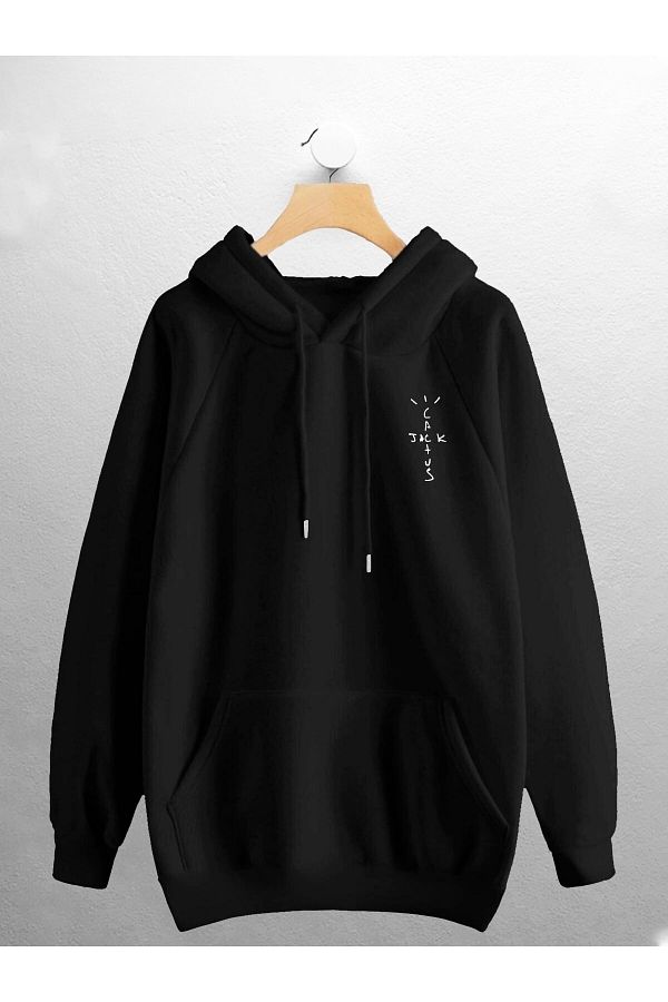 Joza Outdoors Unisex Women Men Cactus Jack Travis Scott Printed Black Oversize Sweat Trendyol