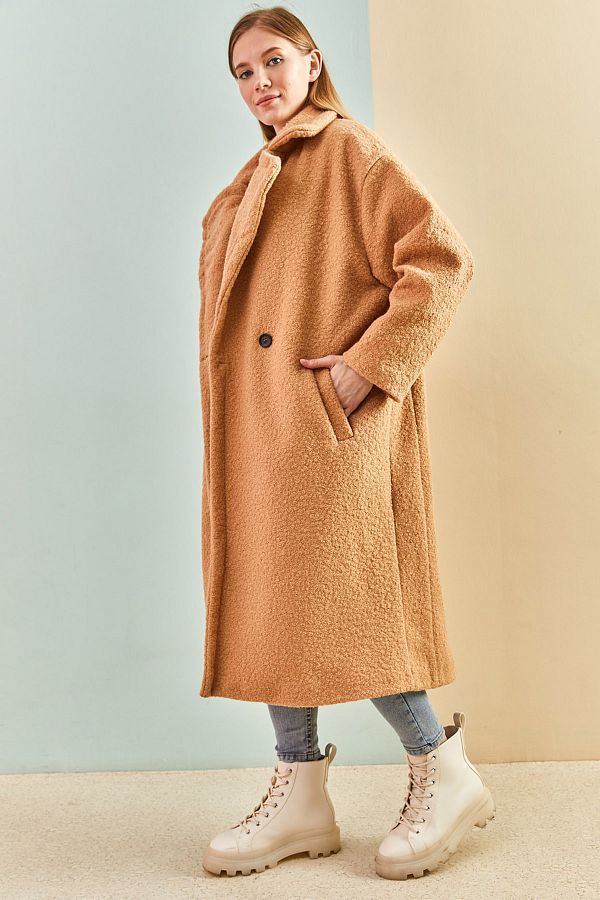 Bianco Lucci-Langer Bouclé-Mantel für Damen 8087 1