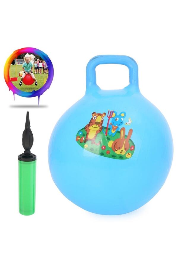 Mashotrend 90 Kg Zıp Zıp Kanguru Top + Pompa - Çocuk Pilates - Çocuk Plates - Aktivite Oyuncak