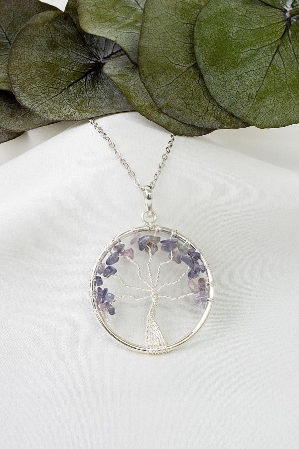 Dunya Do al Ta Tanzanite Stone Tree of Life Necklace Trendyol