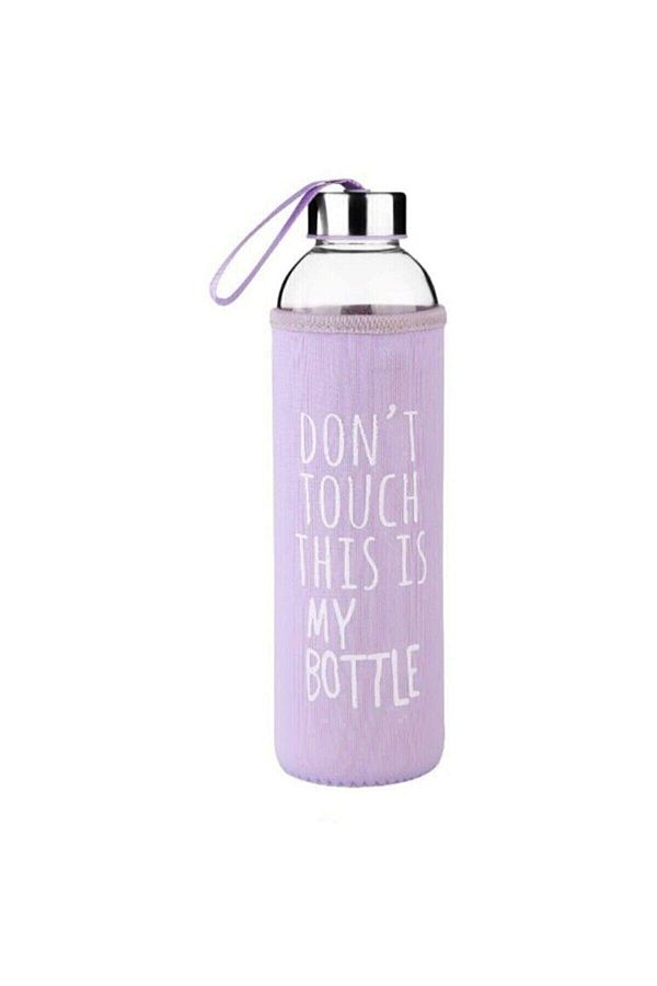 My Bottle-زجاجة مياه زجاجية بغطاء أرجواني سعة 500 مل - قارورة رياضية 1