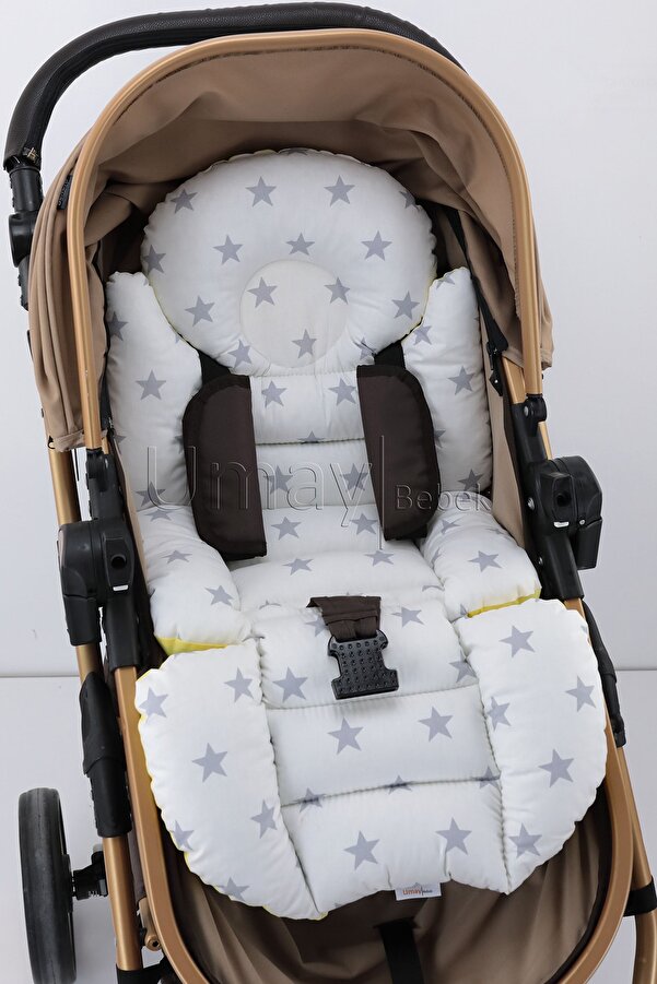 Umaybebek Ortopedik Bel Destekli Bebek Arabası Minderi, Pamuk Kumaş - Orijinal Ürün