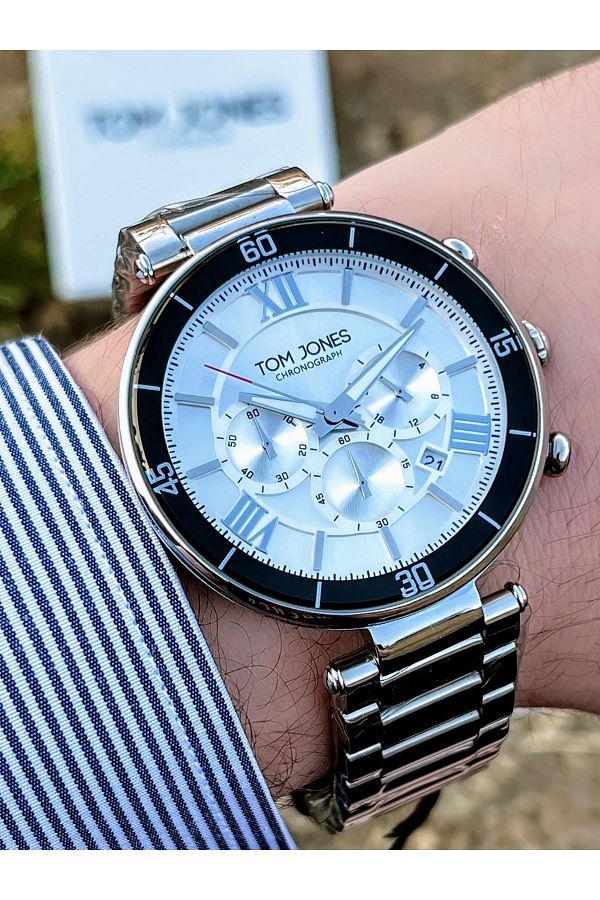 Tom Jones-Nstj.1.1153.04 Steel Color Non-Throw Cord Inner Functions Active 3atm Waterproof Wristwatch 1